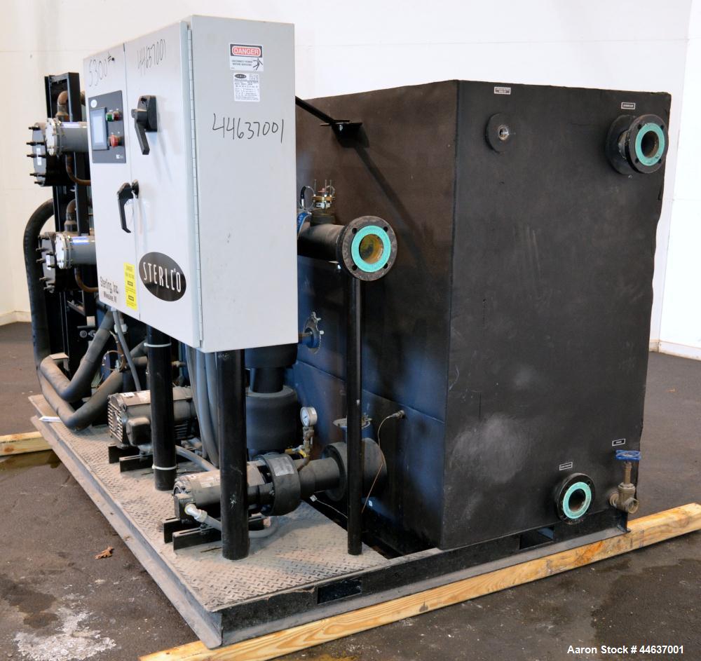 Unused- Sterlco SSC Series Pinnacle Water Cooled Central Chiller, Approximate 60 Ton Cooling Capacity, Model SSCS-60W. Temperature range 30 to 65 degrees F. 460 Volt, 60 Hz., 3 Ph, 128 amps. R-22 Ref...