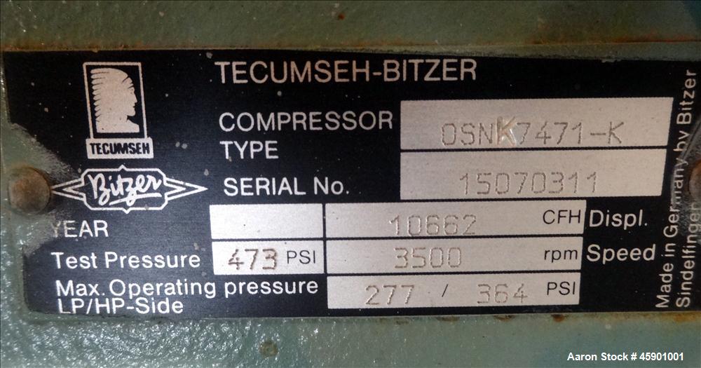 Used Chiller System, Approximate 185 Tons