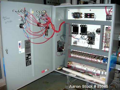 Used Thermalcare/Meyer Semi-Hermetic Central Chiller, 20 Ton, Model TPW20X, Water Cooled. 40 Degrees F. capacity 3/60/460 volt. (2) 10 hp compressors. Chilled water 65 gallons per minute. Requires 60...