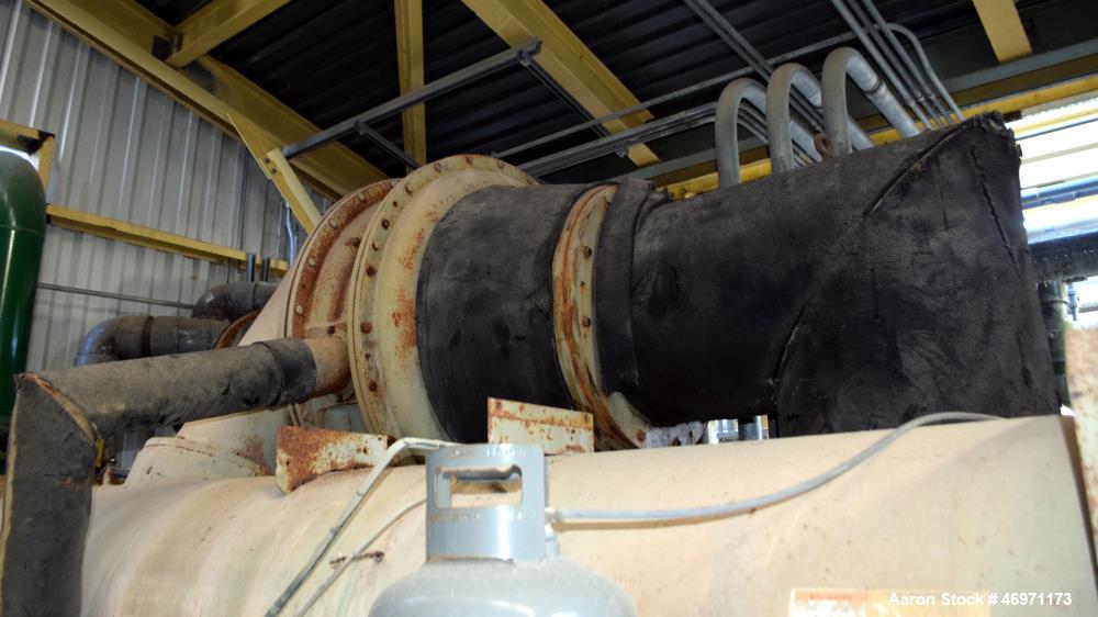 Used Trane CVHF CenTraVac Water Cooled Chiller, Model CVHF640, Approximate 640 Tons. R-123 Refrigerant, 3/60/460 volts. Includes an Adaptive Control panel. Serial# L00H04114.