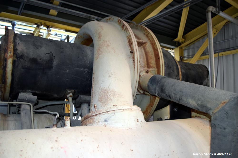 Used Trane CVHF CenTraVac Water Cooled Chiller, Model CVHF640, Approximate 640 Tons. R-123 Refrigerant, 3/60/460 volts. Includes an Adaptive Control panel. Serial# L00H04114.