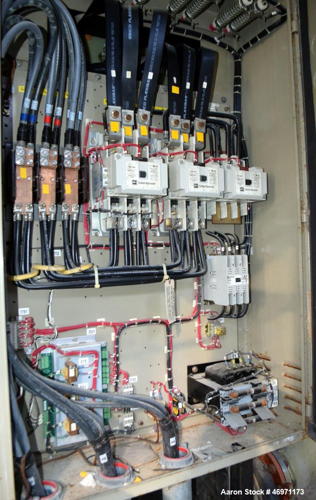 Used Trane CVHF CenTraVac Water Cooled Chiller, Model CVHF640, Approximate 640 Tons. R-123 Refrigerant, 3/60/460 volts. Includes an Adaptive Control panel. Serial# L00H04114.