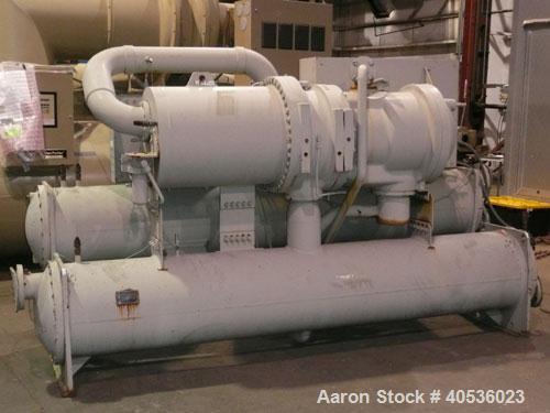 Used-Trane 300 ton, model RTHB300 screw chiller. 460/3/60 volts with only 2,070 run hours since new.