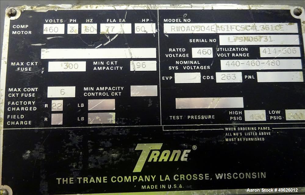 Used Trane Chiller.