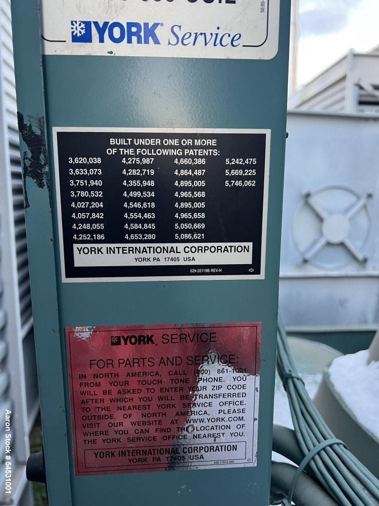Used York Millennium Centrifugal Liquid Chiller with Variable Speed Drive.