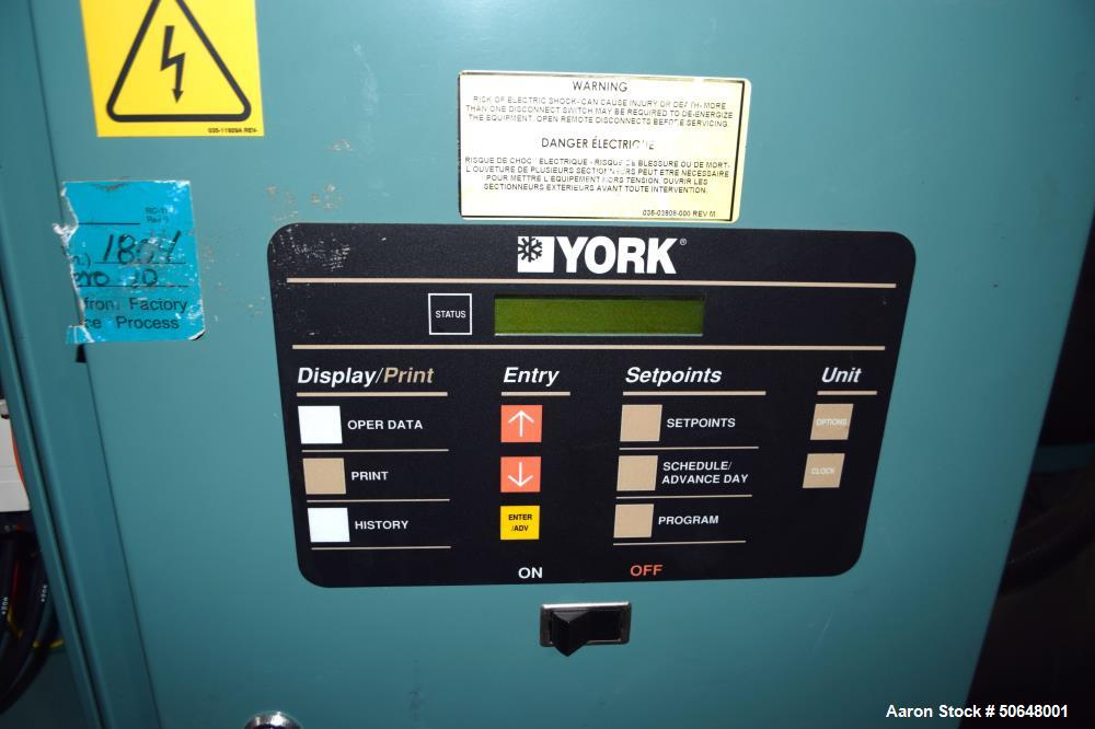 Used York Model YCWL0118 Water Cooled Scroll Liquid Chiller