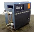 Used AEC Water Cooled Chiller, Model WC-15-Q. Cooling capacity 15 tons, chilled water 36 gallons per minute. Minimum temperature 20 degrees F, heat transfer fluid: 30/70 antifreeze/water, 30 pounds o...