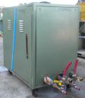 Used Thermal Care/Mayer Portable Accu-Chiller, model AQOW0803X, water cooled. Approximate 7.5 tons cooling capacity. Temperature range 30 to 60 deg F. 7 pound charge of R22. Heat transfer fluid 30% g...