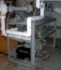 Used Thermalcare/Meyer Semi-Hermetic Central Chiller, 20 Ton, Model TPW20X, Water Cooled. 40 Degrees F. capacity 3/60/460 volt. (2) 10 hp compressors. Chilled water 65 gallons per minute. Requires 60...