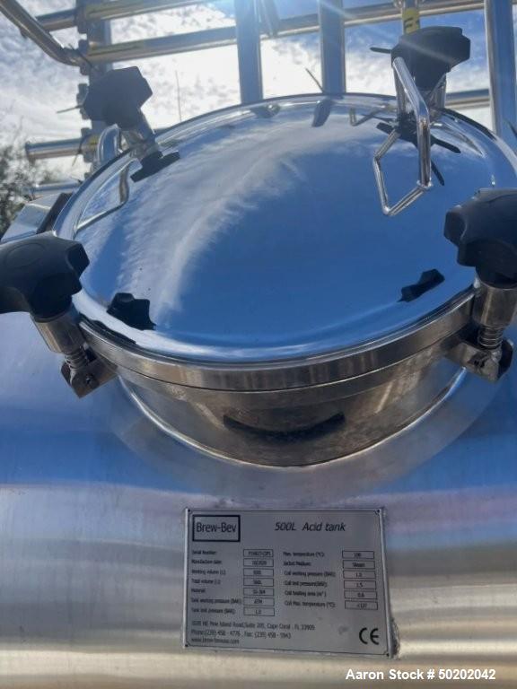 Used Brew-Bev CIP System – 3-Tank Steam-Heated System, 130 Gallon Tanks