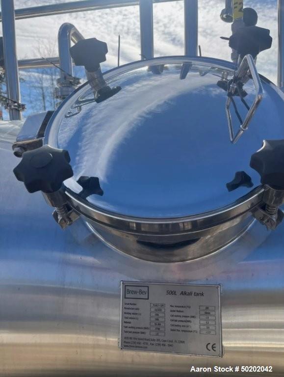 Used Brew-Bev CIP System – 3-Tank Steam-Heated System, 130 Gallon Tanks