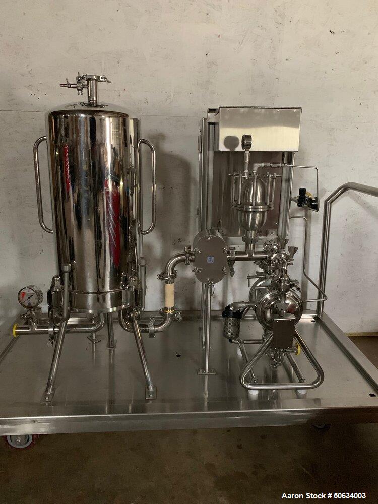 Used CIP Skid for Pumping, Filtering, and Tracking Product Throughput and Volum