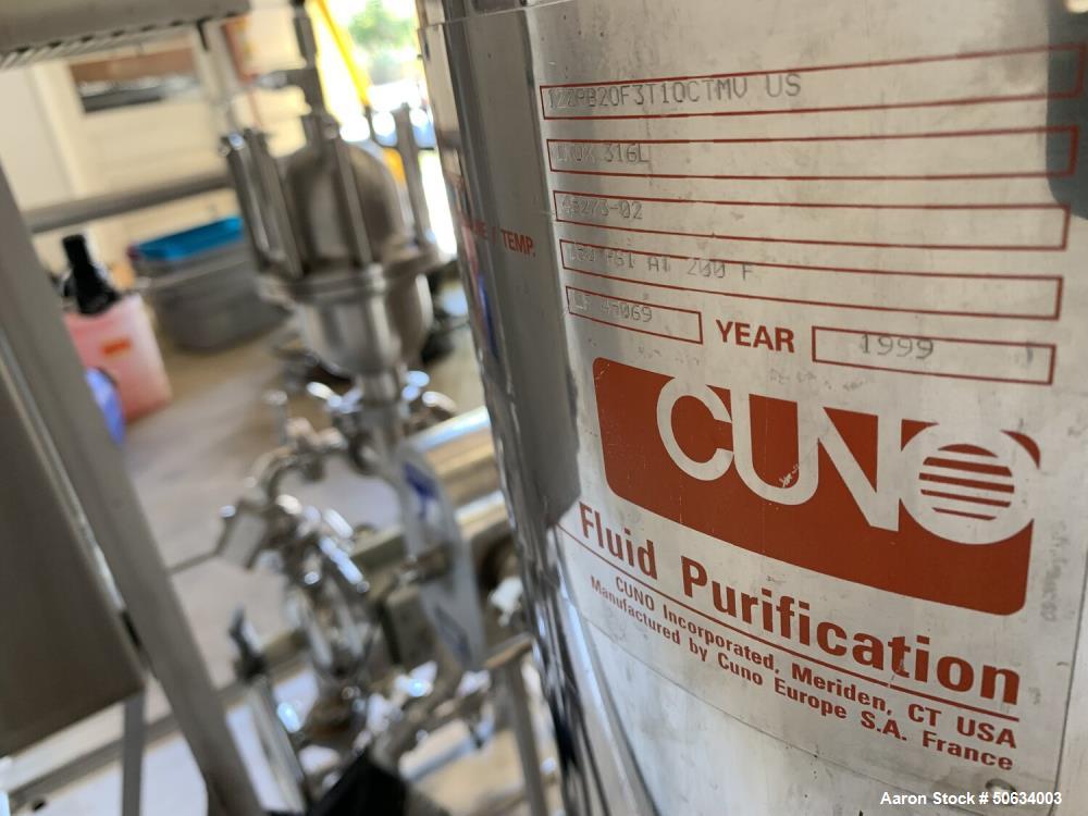 Used CIP Skid for Pumping, Filtering, and Tracking Product Throughput and Volum