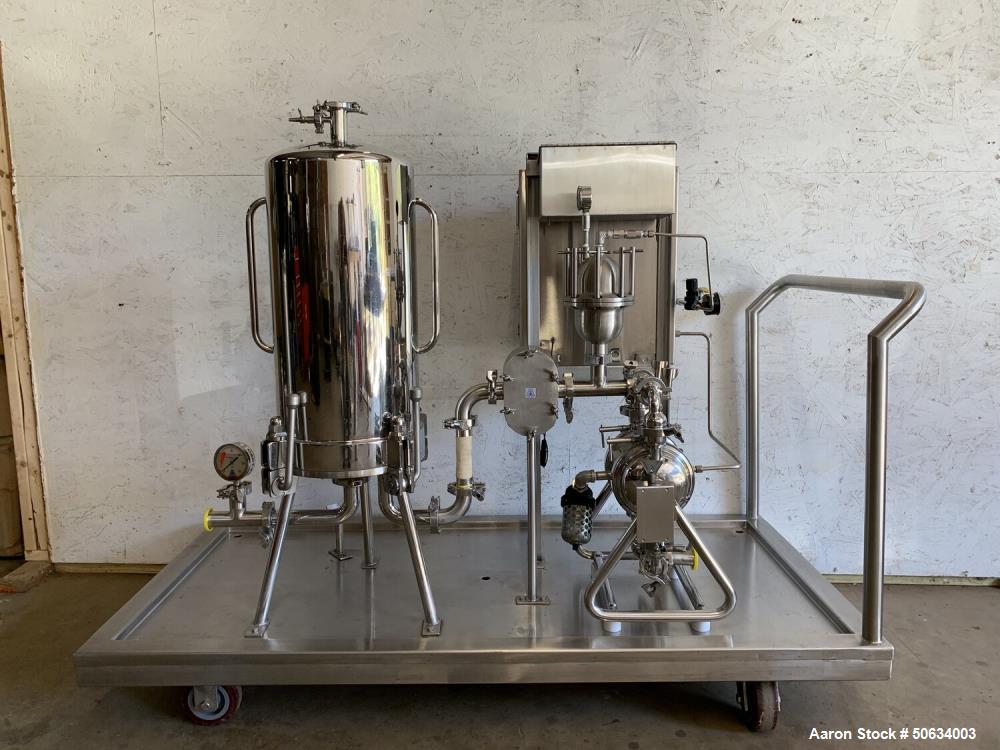 Used CIP Skid for Pumping, Filtering, and Tracking Product Throughput and Volum