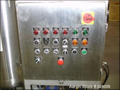 USED: Portable CIP skid with 90 gallon Highland pressure tank, 55 psi and full vacuum at 350 deg F. Mounted on portable base with 3 hp Fristam pump, 230/460 volt with controls.
