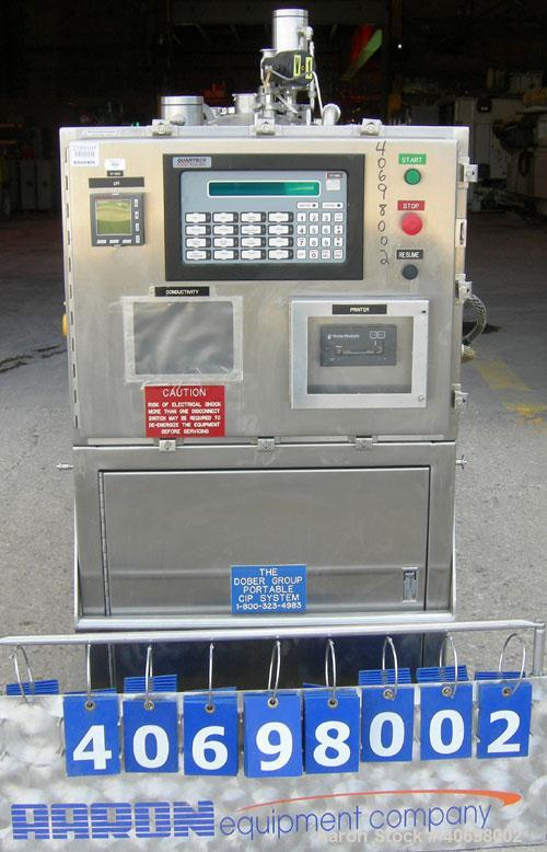 Used Dober Group Portable Chematic Clean-In-Place System consisting of: (1) Precision Stainless pressure tank, 35 gallon, 316L stainless steel. 20'' diameter x 26'' straight side, dished bolt on top,...