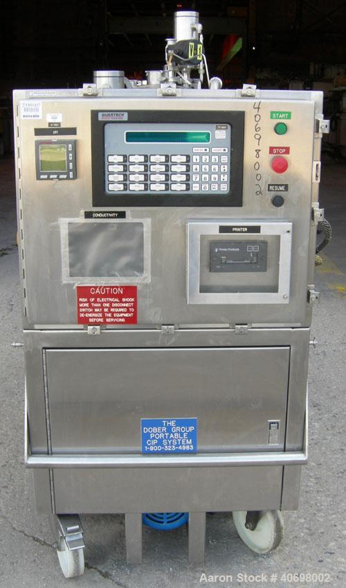 Used Dober Group Portable Chematic Clean-In-Place System consisting of: (1) Precision Stainless pressure tank, 35 gallon, 316L stainless steel. 20'' diameter x 26'' straight side, dished bolt on top,...