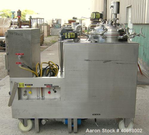 Used Dober Group Portable Chematic Clean-In-Place System consisting of: (1) Precision Stainless pressure tank, 35 gallon, 316L stainless steel. 20'' diameter x 26'' straight side, dished bolt on top,...
