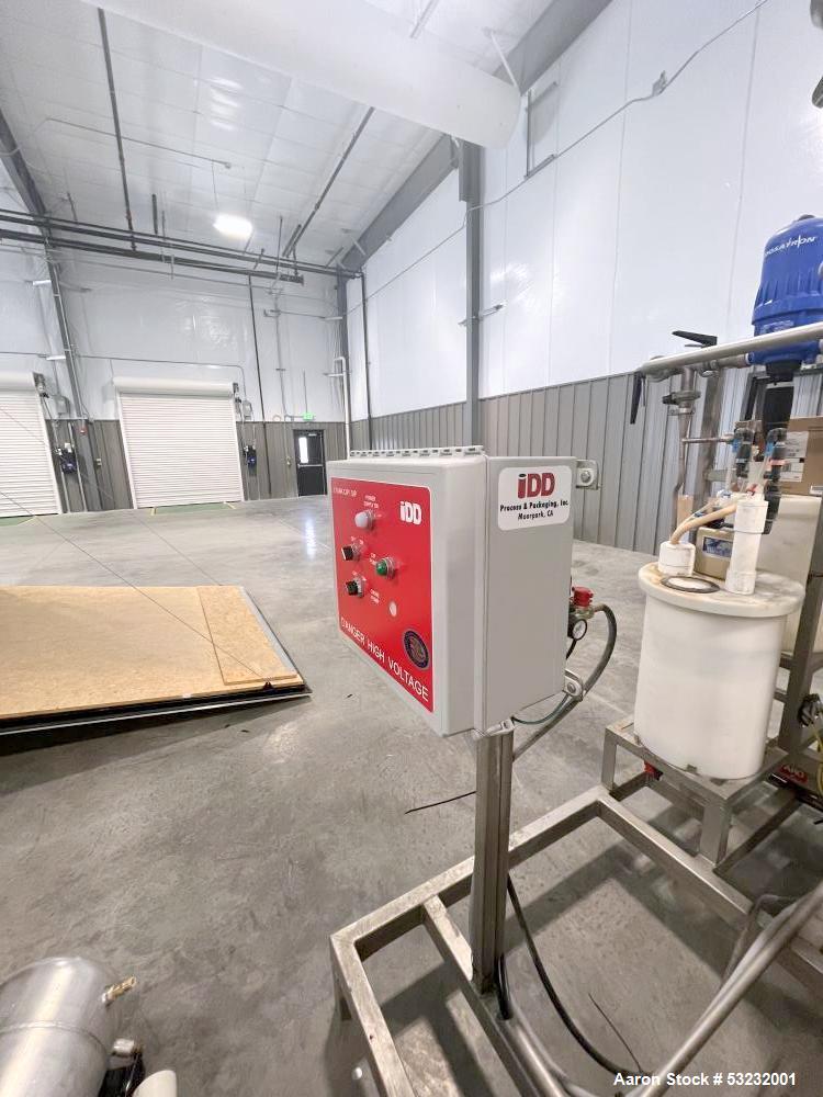 Used IDD Manual CIP/SIP System – (2) 250 Gallon Stainless Tanks, 5HP Pump, Filter, Mounted Skid