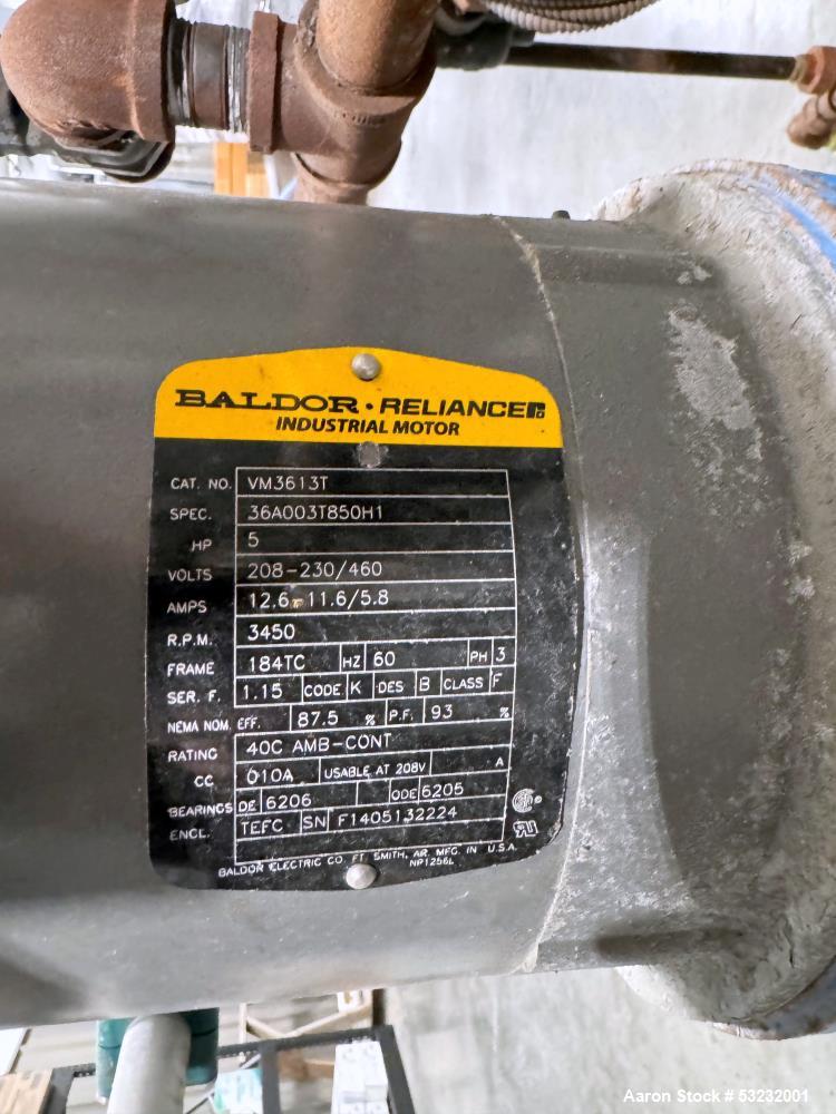 Used IDD Manual CIP/SIP System – (2) 250 Gallon Stainless Tanks, 5HP Pump, Filter, Mounted Skid