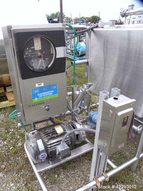 Used Klenzade Flo-Gineered Klenzmation CIP System consisting of: (1) Klenzade 3 compartment tank system, (2) approximate 70 gallon compartments, and (1) approximate 275 gallon compartment. (2) Klenza...