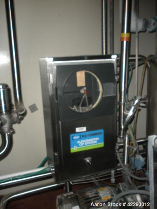 Used Klenzade Flo-Gineered Klenzmation CIP System consisting of: (1) Klenzade 3 compartment tank system, (2) approximate 70 gallon compartments, and (1) approximate 275 gallon compartment. (2) Klenza...