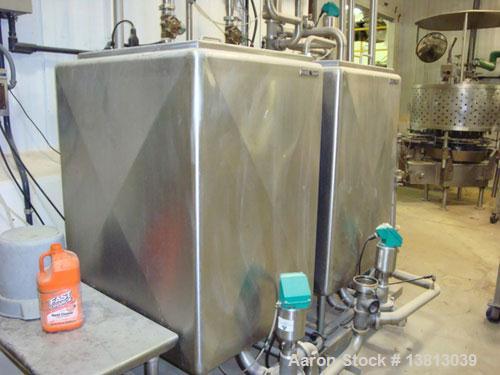 Used- Twin Tank CIP System with B/G tube and shell heat exchanger, TriClover pump.