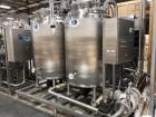 Unused A&B Process Systems 2-Tank CIP Skid – 250-Gallon 316L Stainless Steel