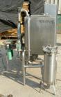 Used G H Products Single Tank CIP System, 316 stainless steel. 75 gallon holding tank, 24'' wide x 24'' long x 30'' deep, 2'' tri-clamp side bottom outlet. Ampco centrifugal pump, model 2 1/2x2xDC2, ...