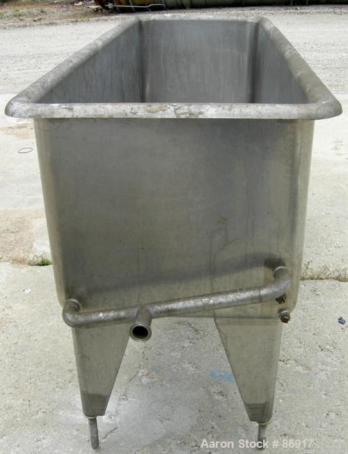 USED: Girton clean out of place washer, model PM6, 304 stainless steel. 170 gallon tank 24" wide x 76" long x 22" deep. 2" e...