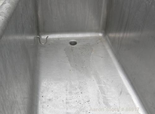 USED: Girton clean out of place washer, model PM6, 304 stainless steel. 170 gallon tank 24" wide x 76" long x 22" deep. 2" e...