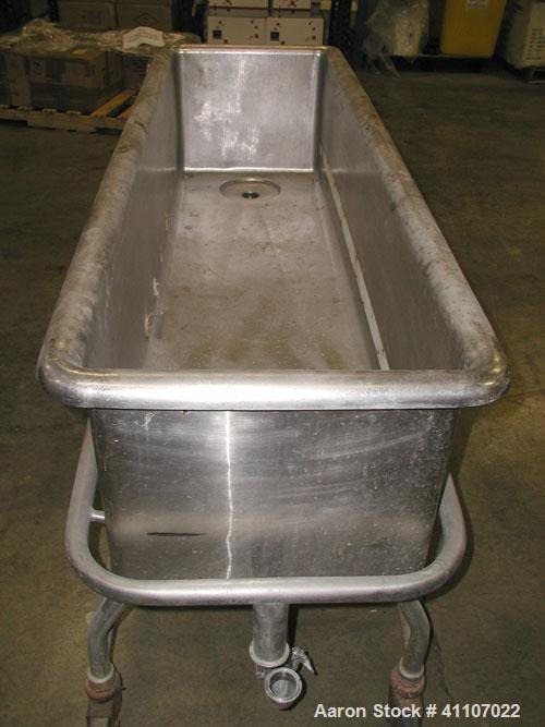 Used- Clean Out Of Place Washer,  Approximately 100 gallons, stainless steel.  Trough  20" wide x  75" long x 17" deep. No t...