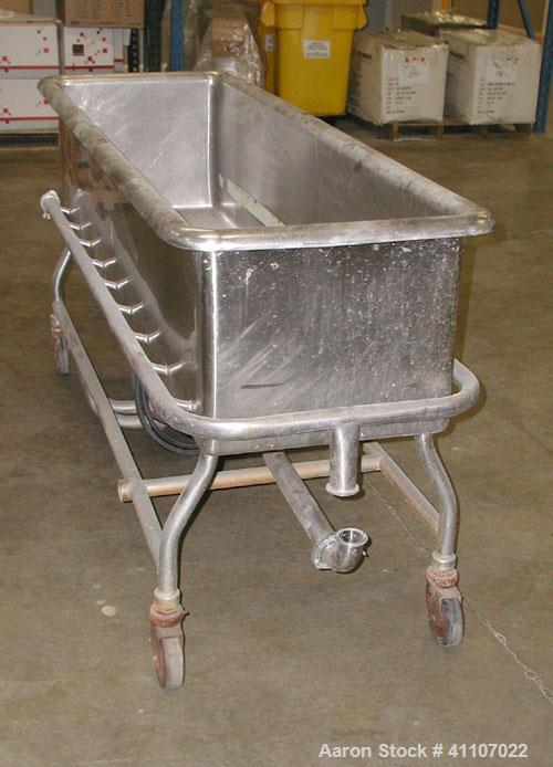 Used- Clean Out Of Place Washer,  Approximately 100 gallons, stainless steel.  Trough  20" wide x  75" long x 17" deep. No t...