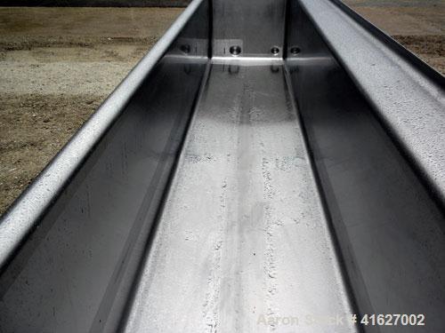 Used Sani-Matic Horizontal C.O.P. Tank, Model RW-12-10-N-NE-1, Approximate 275 Gallon, 304 Stainless Steel. Tank measures approximately 146" long x 24" wide x 21" deep. 2 1/2" sanitary bottom outlet....