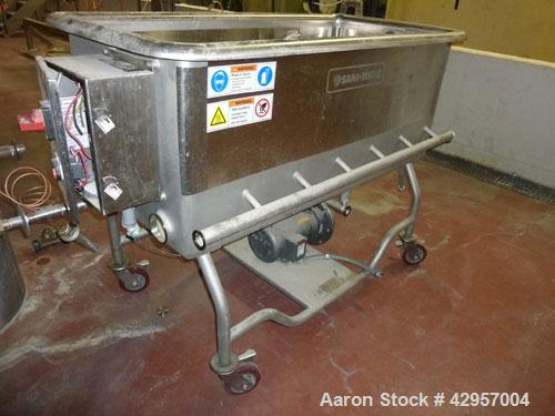 Used-Sani Matic 4' Long x 2' wide COP Tank, model RW0413MSN1, s/n COP1806, with 3 HP Centrifugal Pump on Castors