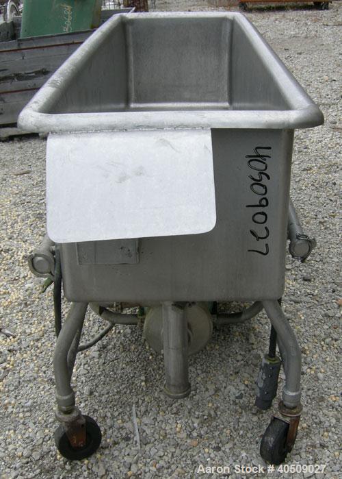 Used- Sani-Matic Clean Out Of Place Washer, 100 gallon, 304 stainless steel. 20" wide x 75" long x 17" deep. No top cover. (...