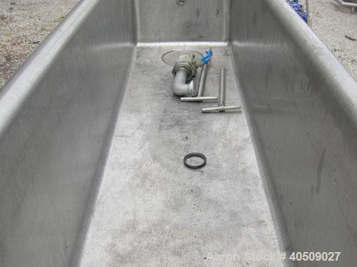 Used- Sani-Matic Clean Out Of Place Washer, 100 gallon, 304 stainless steel. 20" wide x 75" long x 17" deep. No top cover. (...