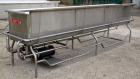 Used Sani-Matic Horizontal C.O.P. Tank, Model RW-12-10-N-NE-1, Approximate 275 Gallon, 304 Stainless Steel. Tank measures approximately 146