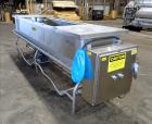 Used Sani-Matic Clean Out of Place Tank, Model RWJ-250.  Stainless Steel, Horizontal.  Trough approximate 120