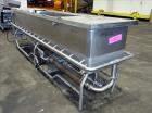 Used Sani-Matic Clean Out of Place Tank, Model RWJ-250.  Stainless Steel, Horizontal.  Trough approximate 120