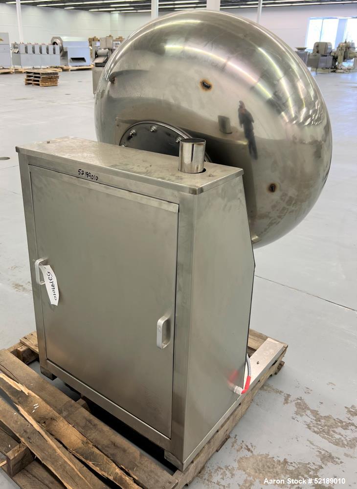 Used Coating Pan, 39" Diameter, Stainless Steel.