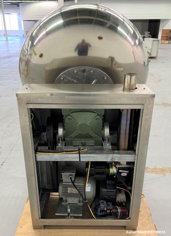 Used Coating Pan, 39" Diameter, Stainless Steel.