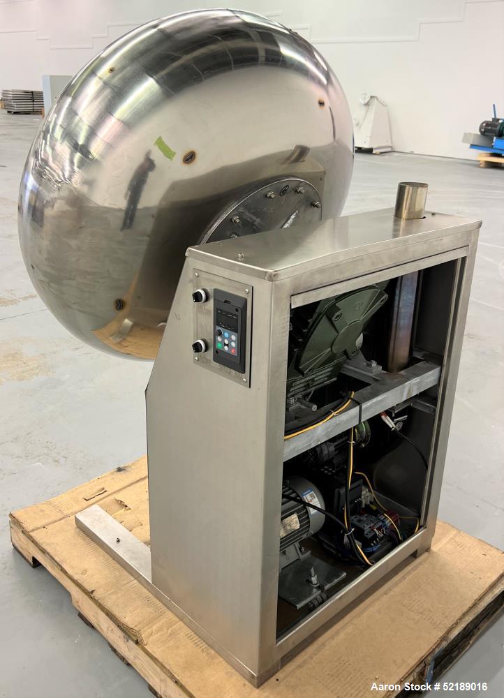 Used Coating Pan, 39" Diameter, Stainless Steel.