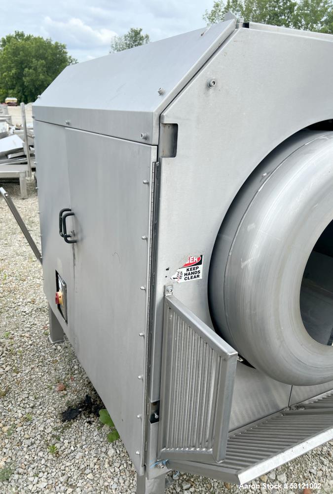 Used Stainless Steel Drum Tumbler / Mixer – 36" x 48", Belt-Driven
