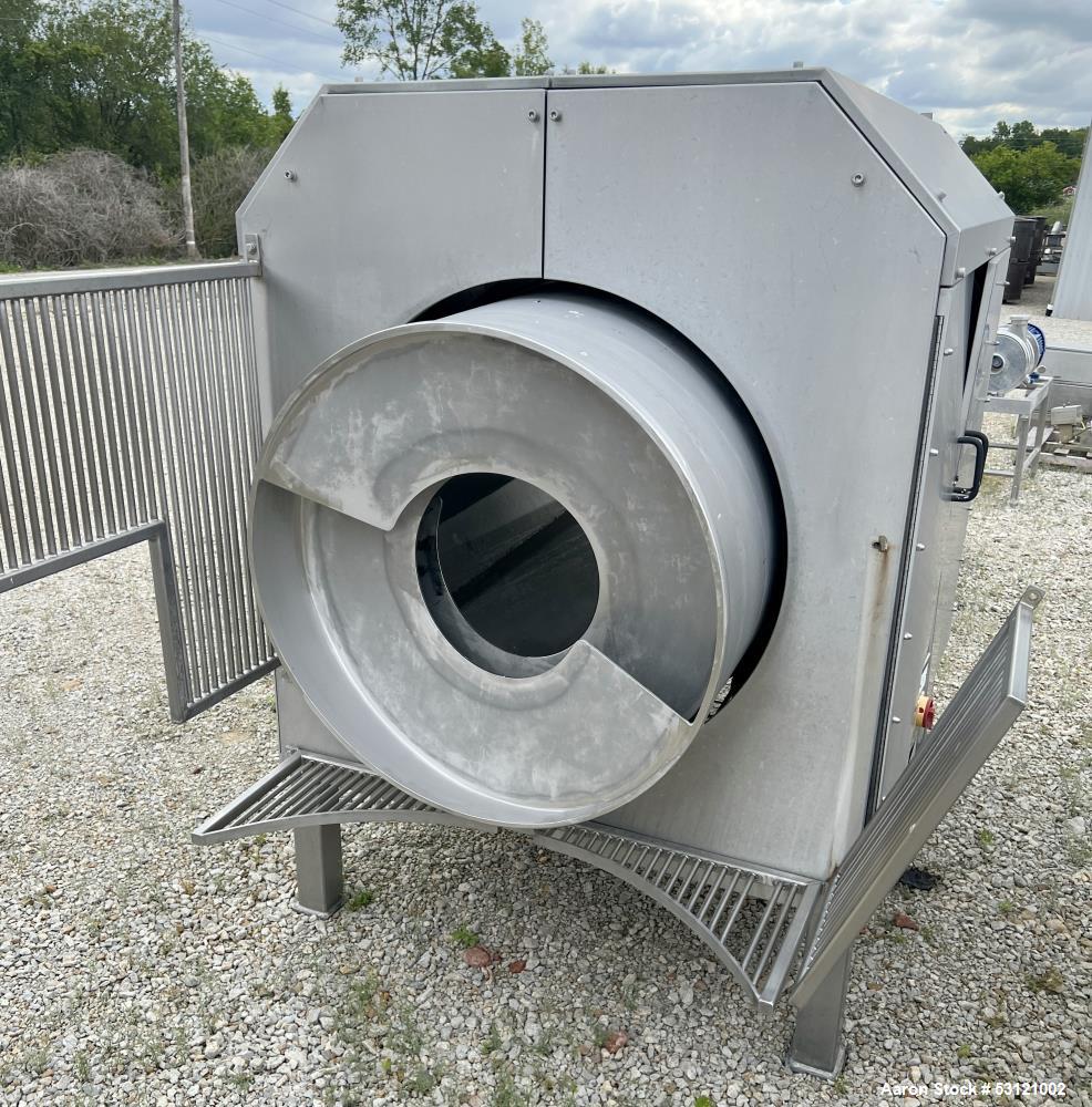 Used Stainless Steel Drum Tumbler / Mixer – 36" x 48", Belt-Driven