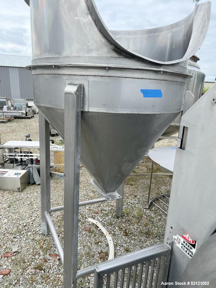 Used Stainless Steel Drum Tumbler / Mixer – 36" x 48", Belt-Driven