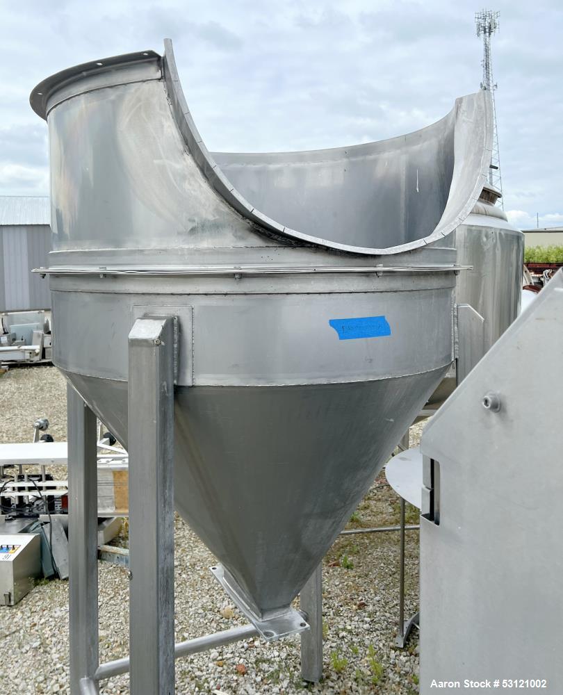 Used Stainless Steel Drum Tumbler / Mixer – 36" x 48", Belt-Driven