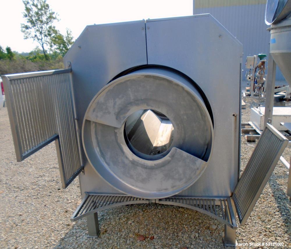 Used Stainless Steel Drum Tumbler / Mixer – 36" x 48", Belt-Driven