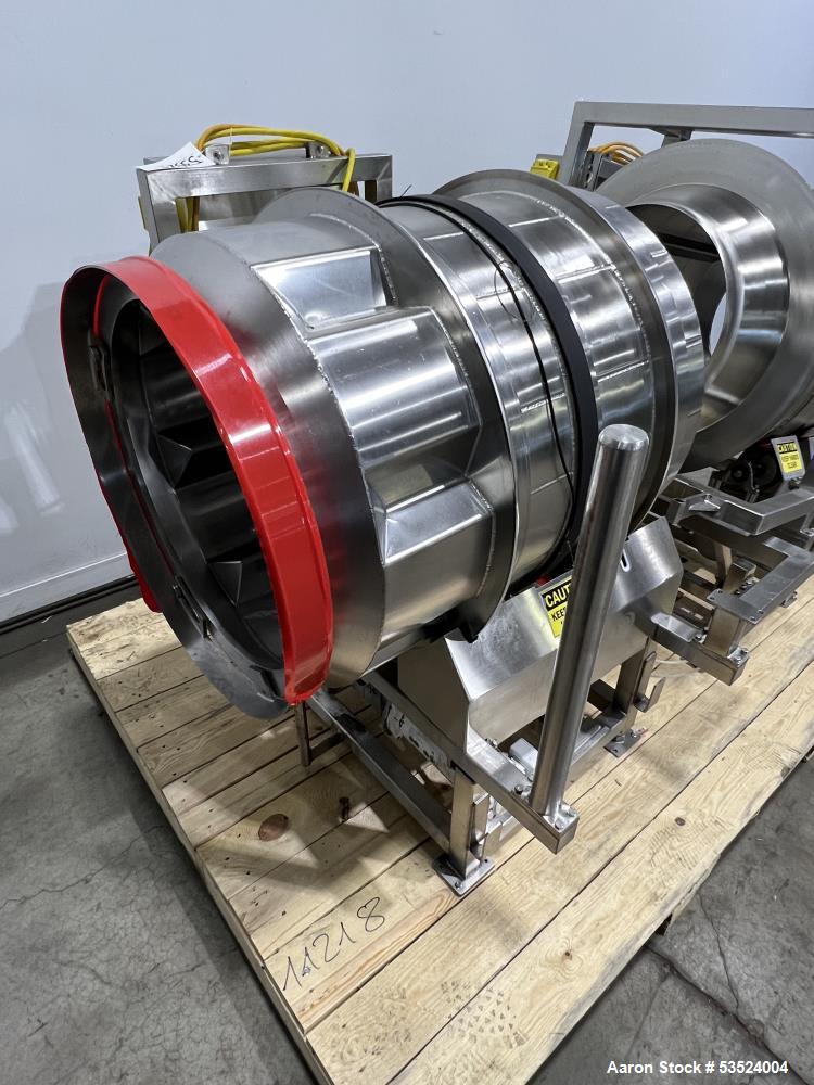 Used Industrial Spray Dynamics Stainless Steel 30" Diameter Coating Drum / Tumbl