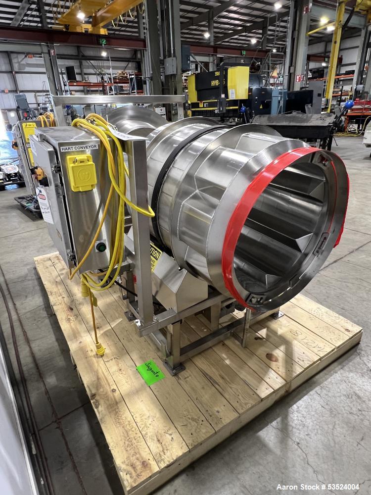 Used Industrial Spray Dynamics Stainless Steel 30" Diameter Coating Drum / Tumbl